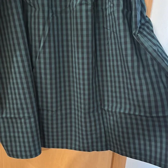 Draper James RSVP Paperbag Waist Plaid Tie Waist Skirt Black Green Plus Size 3X - Picture 4 of 14